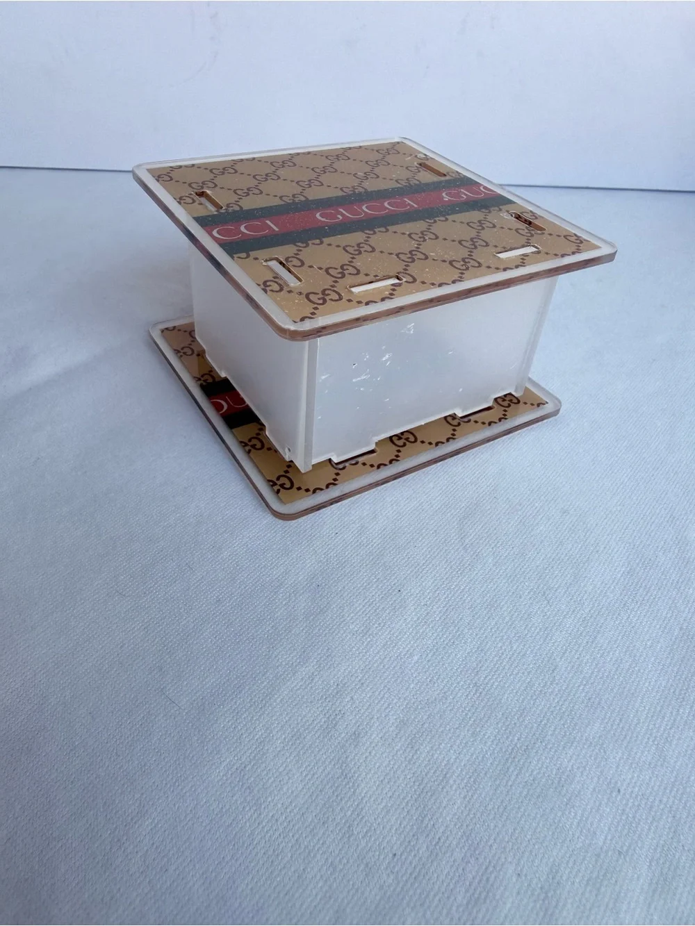 Designer-Inspired Tan Pen Holder Desk Organizer - Home Office